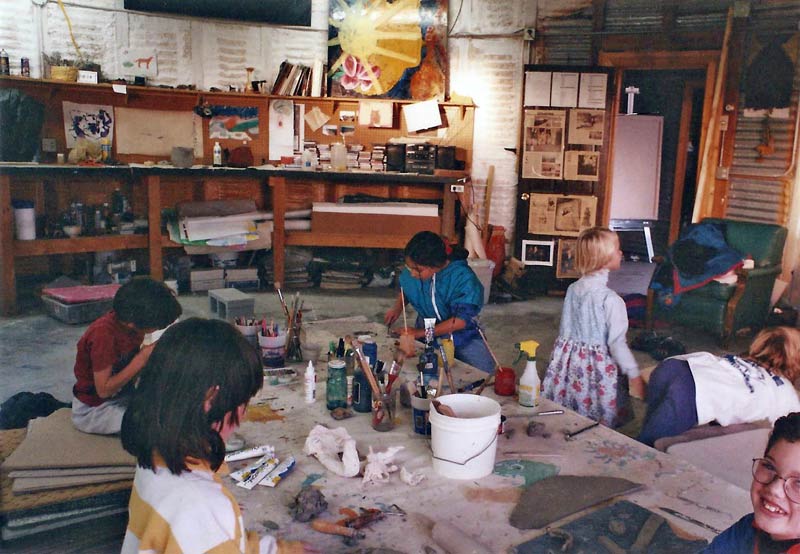 art for kids ages 4 through 80 in the grain bins